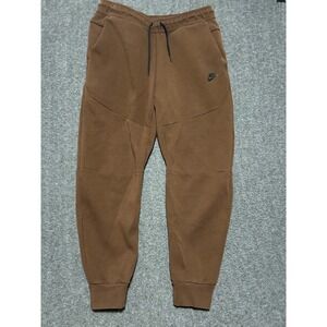 Nike Tech Fleece Pants Mens Large Brown Athletic Joggers Zip Pocket CU4495-259